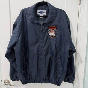Rare Y2K Harley Davidson St Thomas USVI Dealer Navy Nylon Windbreaker Jacket (L)